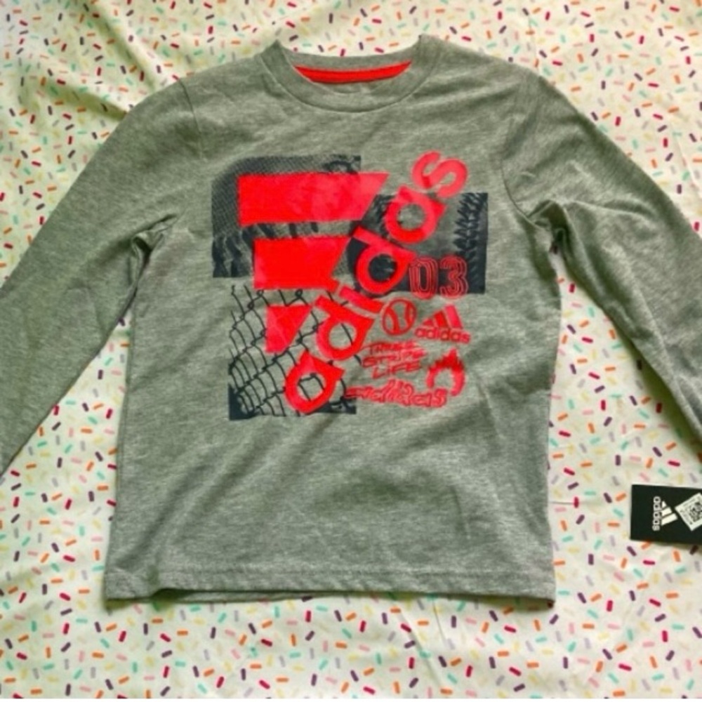 NWT Boy’s Adidas Graphic Long Sleeve Shirt